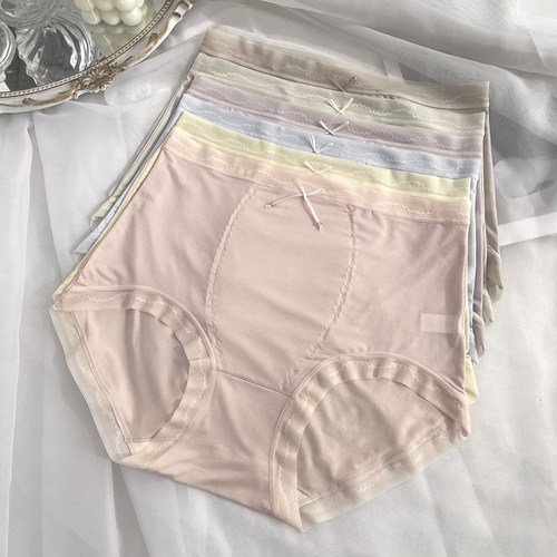古妃大码轻薄蚕丝蛋白底裆内裤