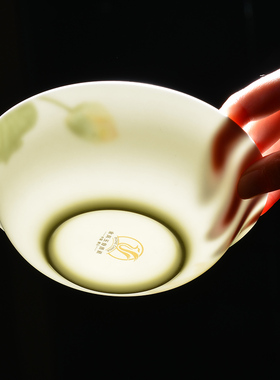 金岚玉唐山骨瓷6英寸斗碗敞口米饭碗小海碗老式饭碗