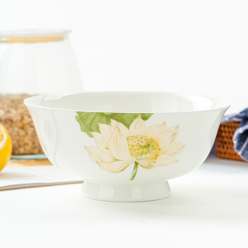 7英寸金岚玉骨瓷面汤碗