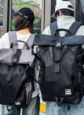 旅行背包男款旅行轻便户外出差双肩包设计感小众大容量书包时尚潮