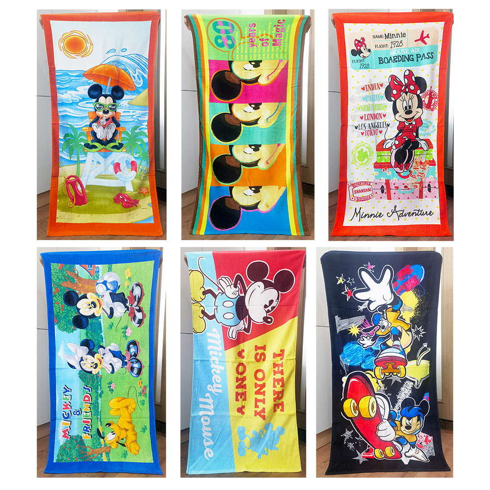 米妮卡通全棉儿童洗澡小浴巾