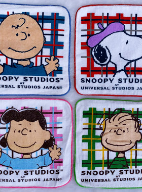 20x20cm史小狗nuo比外贸卡通全棉纯棉小方巾儿童擦汗巾方巾毛巾