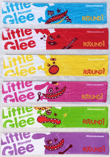 78x16cm外贸日单怪兽纯棉街舞健身擦汗跑步挂脖毛巾运动巾