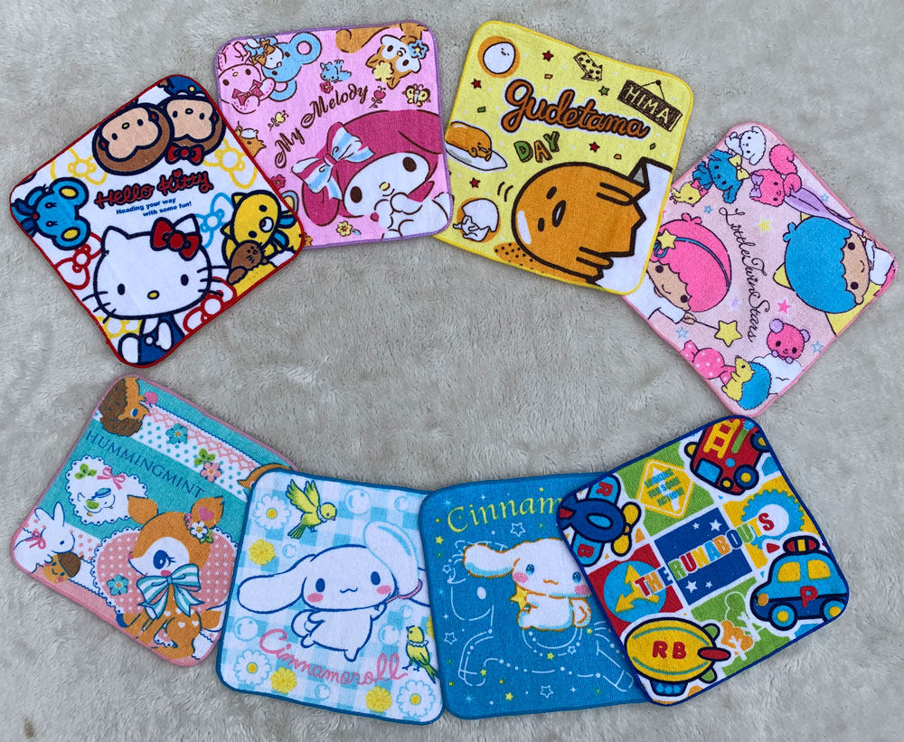 20x20cm可爱多卡通外贸全棉纯棉小方巾儿童擦汗巾擦嘴小毛巾