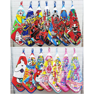 34x34cm日单儿童男女生可爱外贸纯棉全棉加厚包边挂巾擦手毛巾