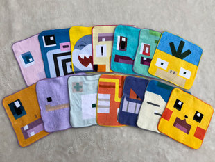 20x21cm日单方块动物全棉纯棉柔软成人儿童擦汗小方巾方毛巾