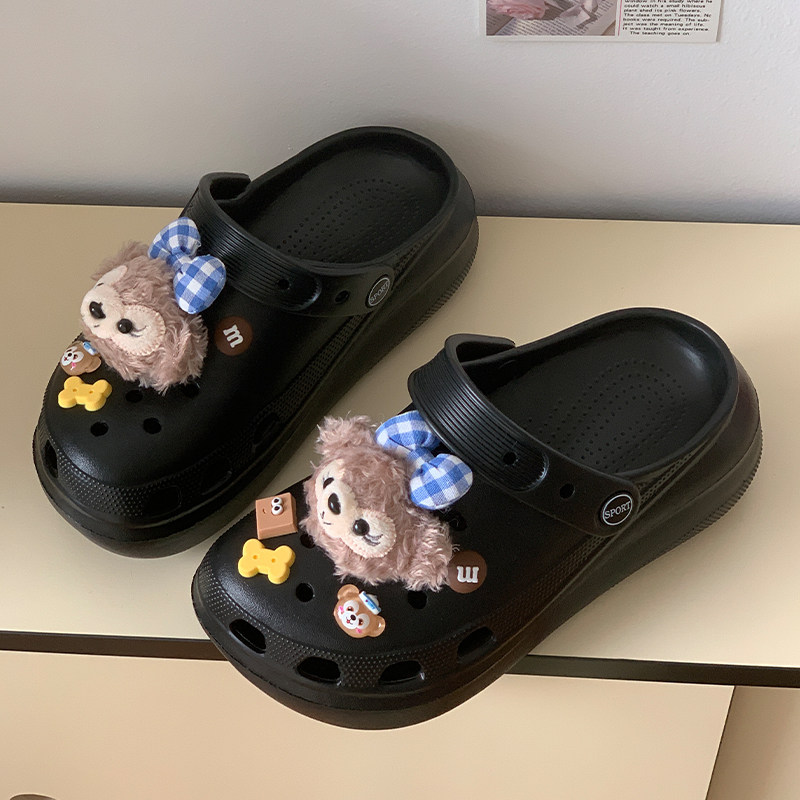 踩屎感可爱厚底增高洞洞鞋女款夏季外穿居家包头软底防滑凉鞋秋千,女鞋,洞洞鞋,淘宝优惠券,粉丝福利购,淘宝优惠卷