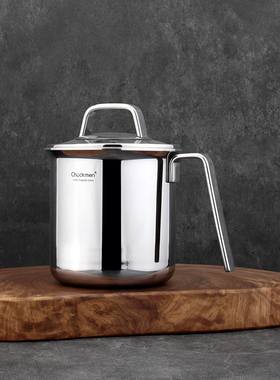 chockmen卓德铭18/10不锈钢单柄直身小奶锅汤锅炖锅热奶迷你小锅