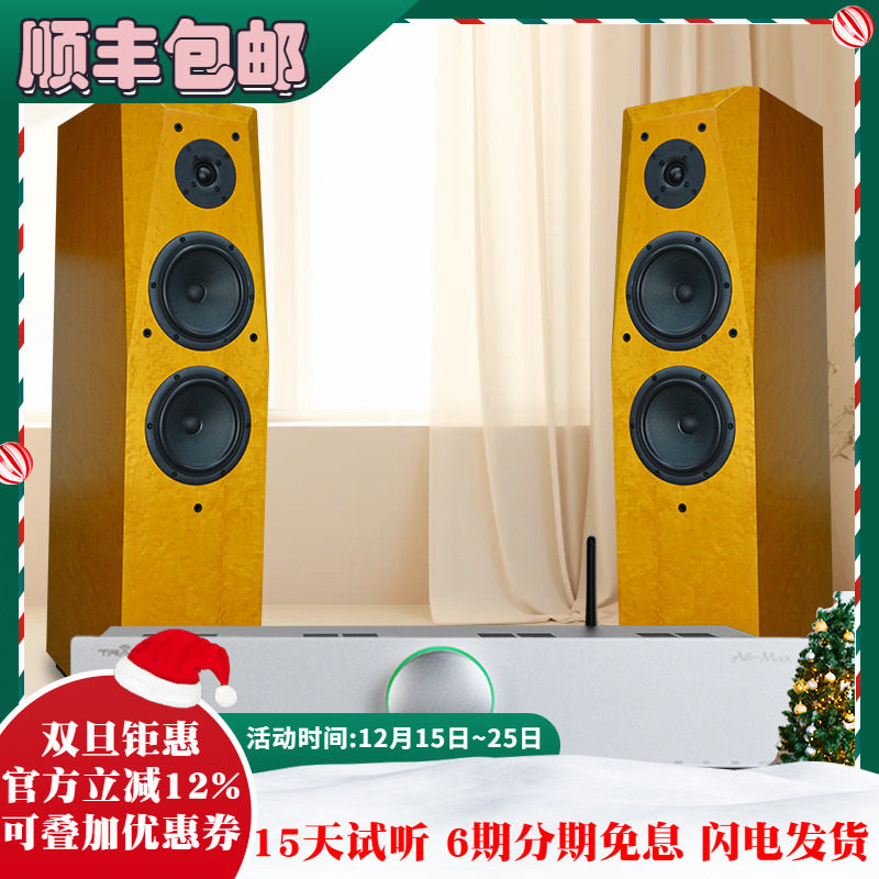 全想C200组合套装音响家用hifi发烧级双6.5寸三分频落地无源音箱