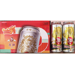 源自白啤1890皮尔森啤酒500ML24听原味龙啤清醇浓香醇厚生力