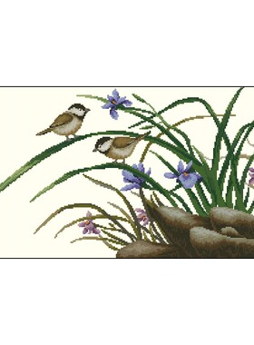 夏花DMC线R线十字绣套件纯棉正品印花丝蒂奇STC41104幽香清远兰花