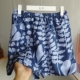 100桑蚕真丝休闲宽松短裤 叶子印花外穿家居度假沙滩大直筒男女同