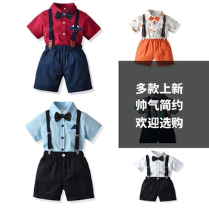 男童周岁生日礼服套装夏演出服男宝抓周服花童婚礼宴会帅气新春装