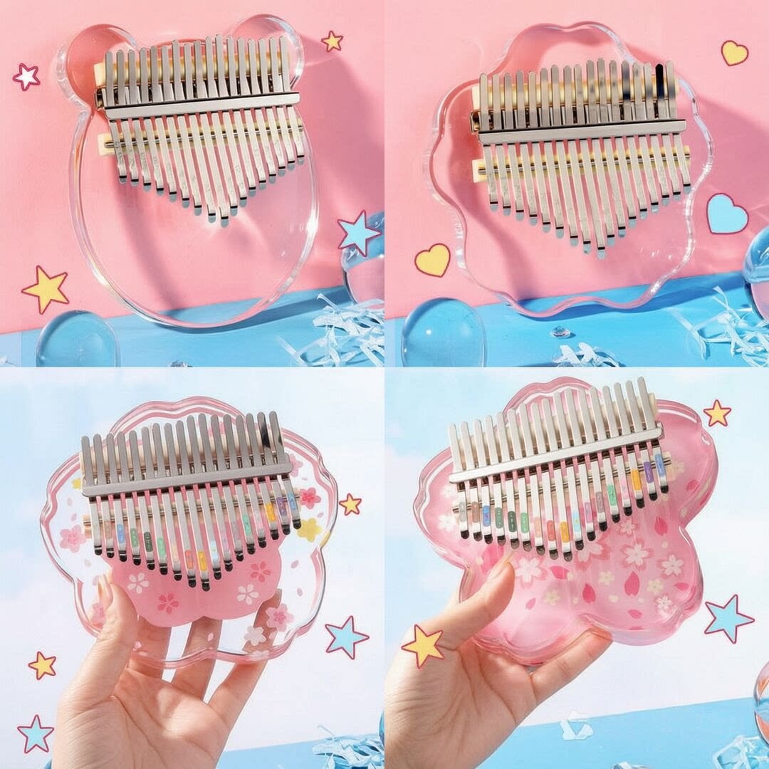 拇指琴水晶透明卡林巴21音儿童女孩17音便携式初学者手指钢琴网红