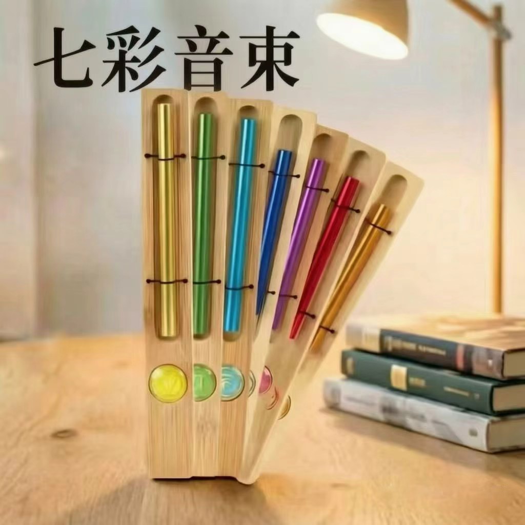 禅音钟七轮能量音疗师使用音乐会小众乐器新款手摇专业彩色音束