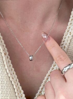 s925银Jennie同款菱格项链女