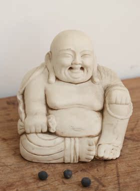 象牙果弥勒佛车内装饰品摆件女士新款汽车中控台高级感装饰工艺品