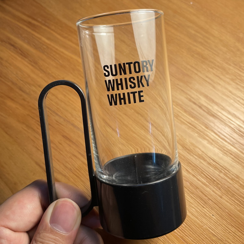 日本三得利SUNTORY WHISKEY水晶玻璃杯威士忌酒杯水杯带把手杯托