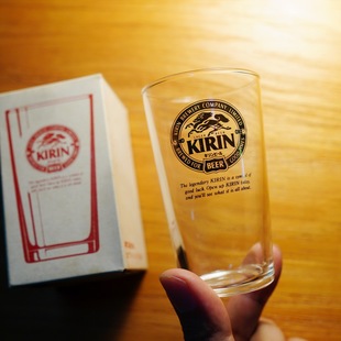 日本进口麒麟kirin啤酒杯玻璃水杯 日式家用闻香杯精酿杯拉格杯