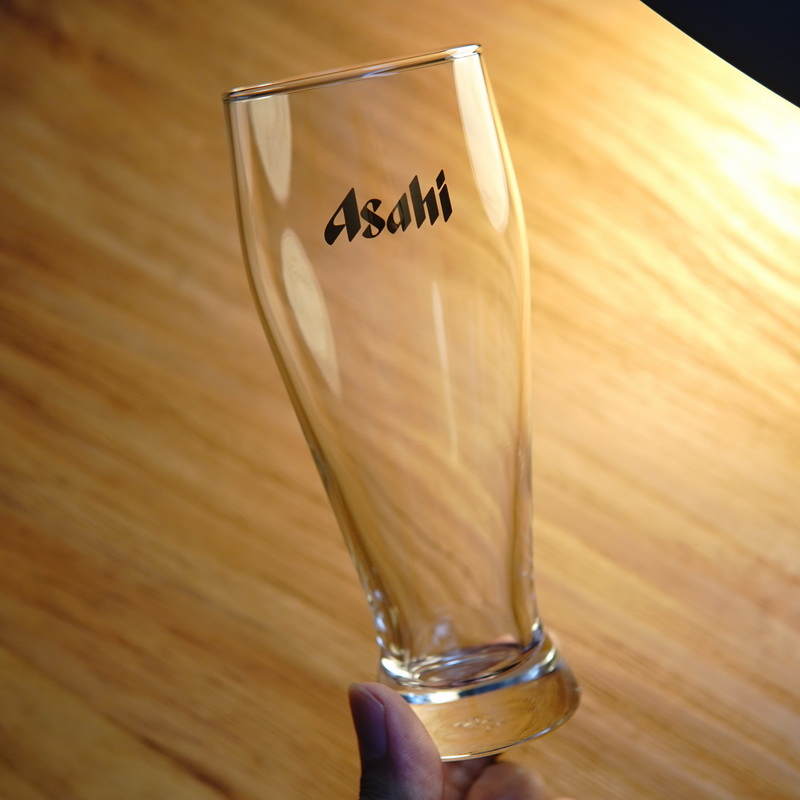 日本进口朝日Asahi BEER扎啤杯日式玻璃杯家用精酿啤酒杯厚底耐热