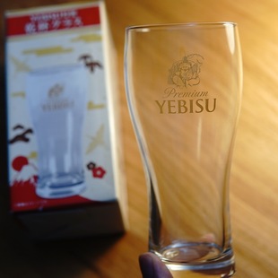 日本SAPPORO三宝乐扎啤杯YEBISU Premium惠比寿啤酒杯玻璃杯