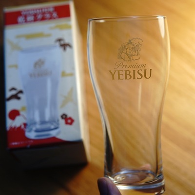 日本SAPPORO三宝乐扎啤杯YEBISU Premium惠比寿啤酒杯玻璃杯