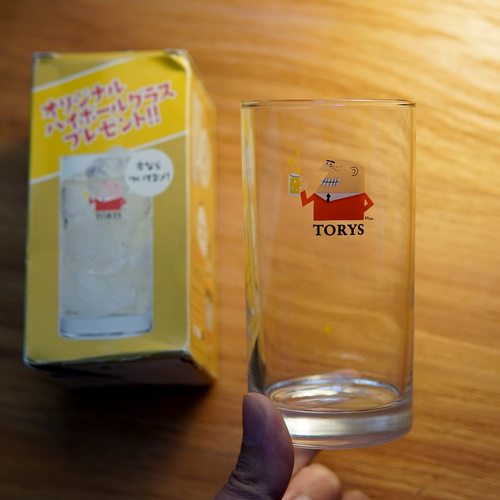 日本产SUNTORY三得利WHISKY TORYS SODA威士忌酒杯洋酒玻璃杯带盒