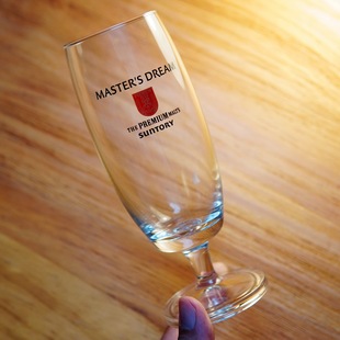 日本SUNTORY三得利梦想酿造家红标PREMIUM神泡啤酒杯高脚杯红酒杯