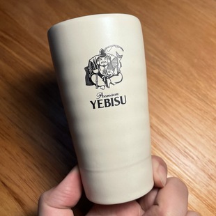 日本SAPPORO三宝乐札幌YEBISU惠比寿啤酒杯陶瓷杯陶铃款200ml