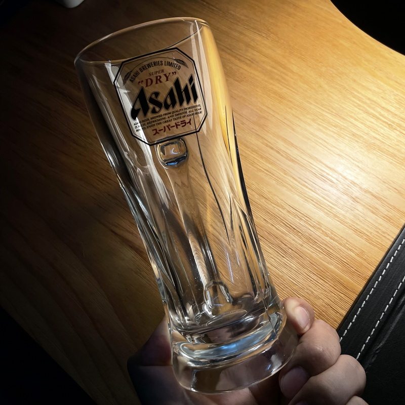 日本朝日Asahi BEER扎啤杯日式玻璃杯 爽快啤酒杯水杯带把手,餐饮具,啤酒杯,淘宝优惠券,粉丝福利购,淘宝优惠卷