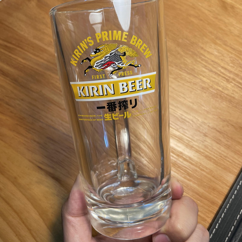 日本麒麟kirin一番水晶啤酒杯