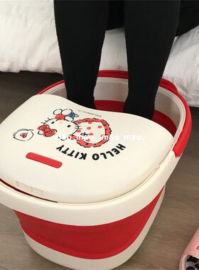 日系可爱HelloKitty泡脚桶可折叠