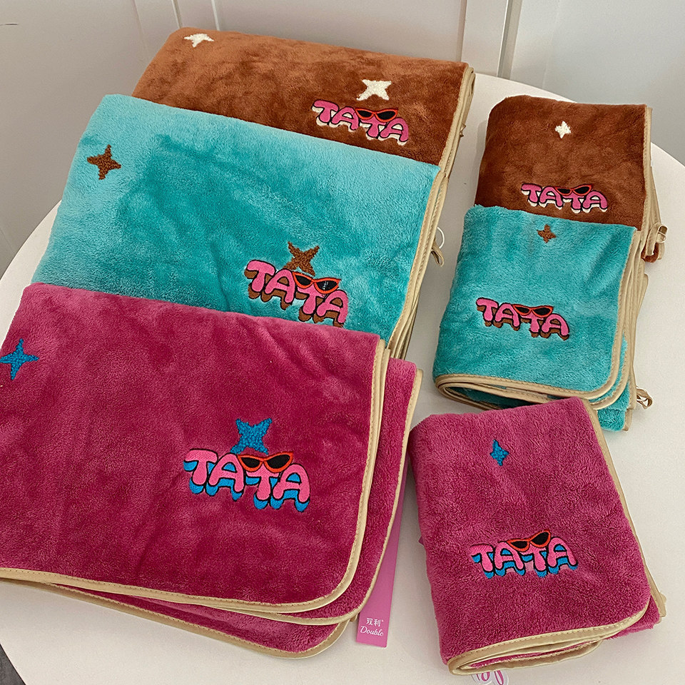 卡通星星毛巾洗脸家用面巾吸水速干珊瑚绒洗澡擦头干发巾男女柔软