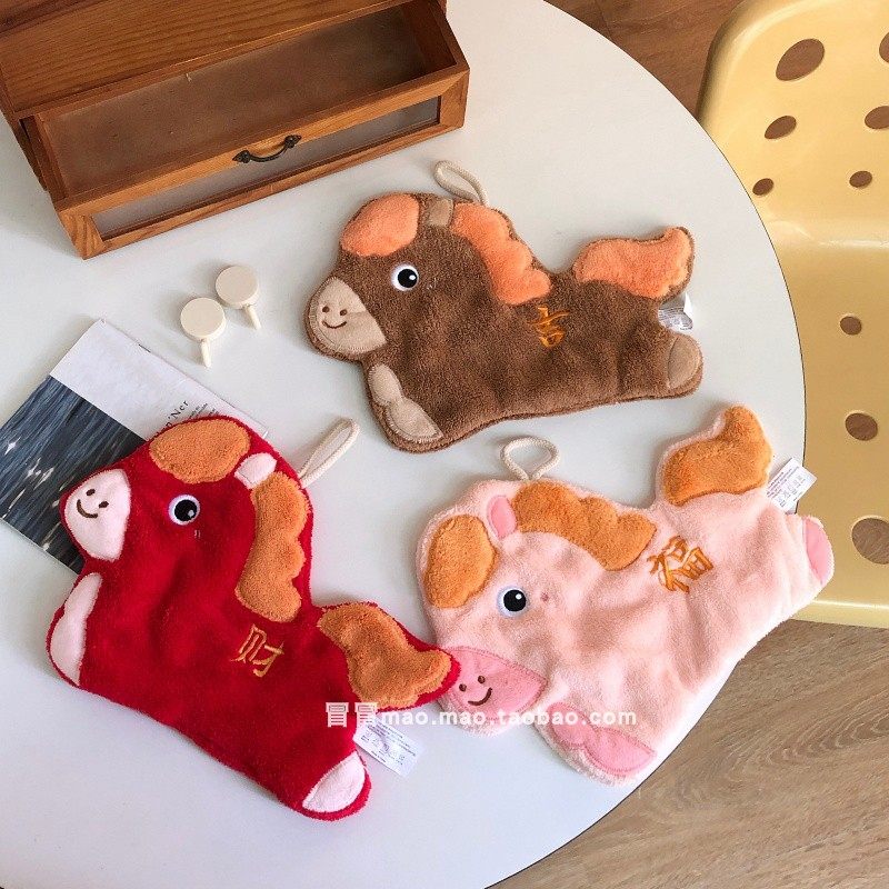 2026新年小马擦手巾挂式超强吸水加厚擦手毛巾卫生间手帕厨房抹布,家庭/个人清洁工具,厨房擦手巾,淘宝优惠券,粉丝福利购,淘宝优惠卷