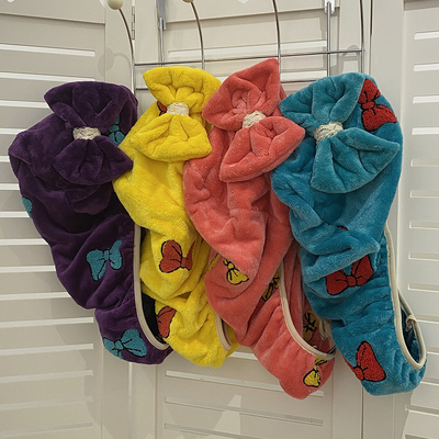 干发帽公主红色少女蝴蝶结