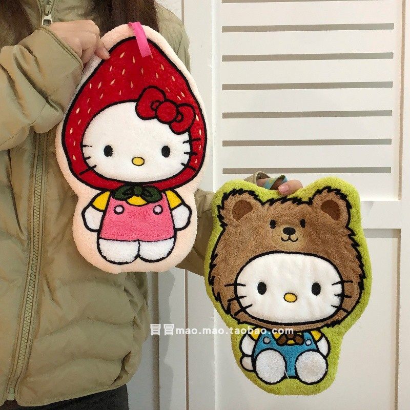 擦手巾挂式可爱Kitty擦手毛巾厨房卫生间吸水加厚速干儿童擦手帕,家庭/个人清洁工具,厨房擦手巾,淘宝优惠券,粉丝福利购,淘宝优惠卷