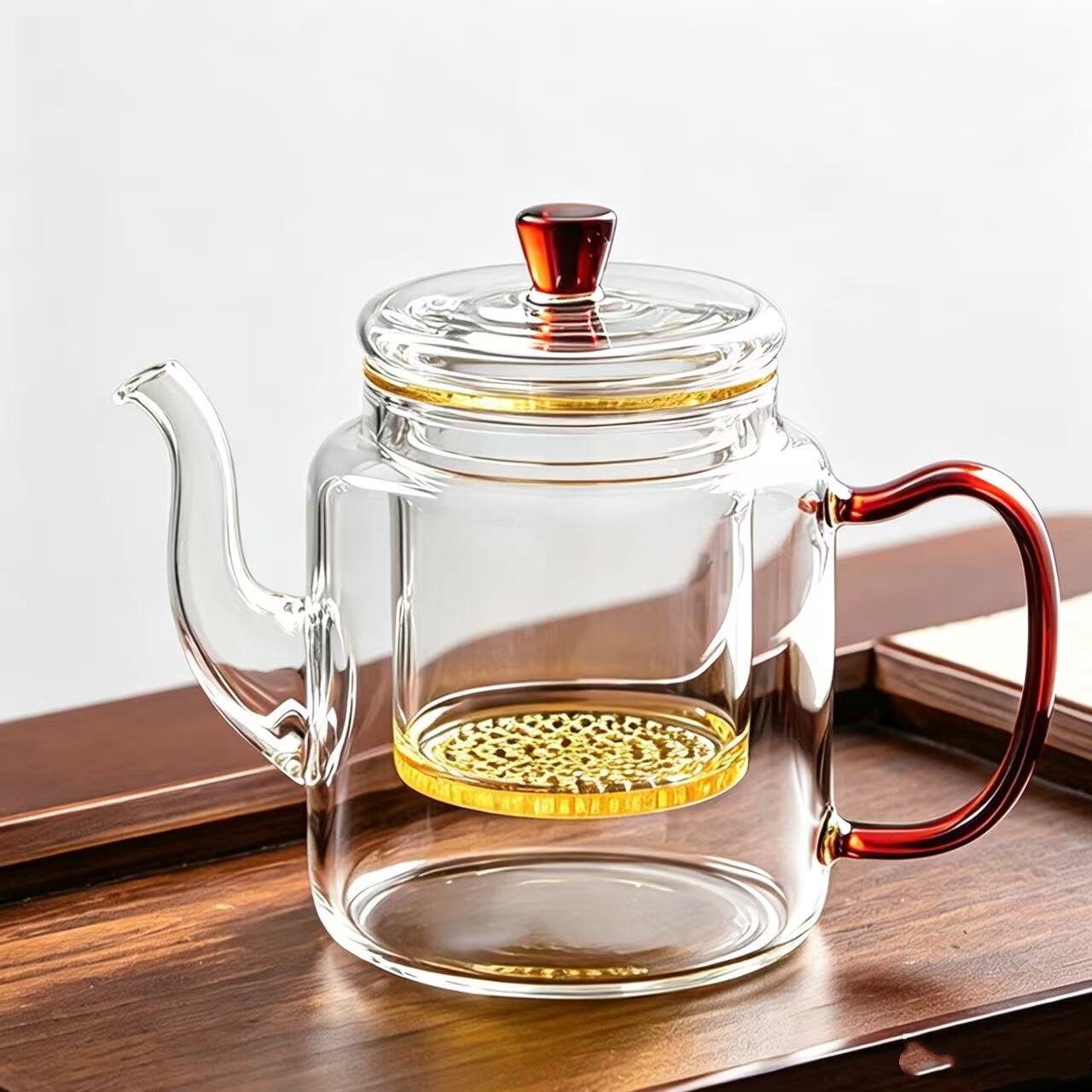 【新品】玻璃500ml茶壶泡茶家用过滤煮茶壶茶水分离功夫泡茶壶