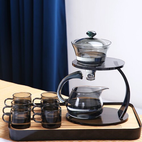 磁吸感应玻璃功夫茶具套装