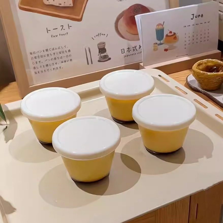 耐高温玻璃焦糖果冻布丁杯甜品杯发酵酸奶高硼硅烤箱微波炉模具
