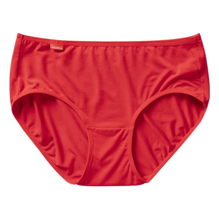 爱莎女士内裤红色小平角裤弹力棉竹纤维本命年中高腰舒适结婚短裤