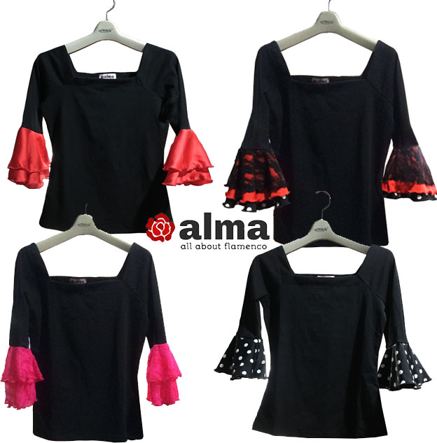 Alma Flamenco弗拉门戈订制舞衣练习裙佛朗明哥多层荷叶袖上衣