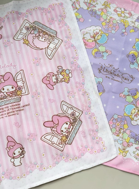 满38元包邮日单美乐蒂双子星可爱卡通印花棉布饭盒包桌垫43厘米