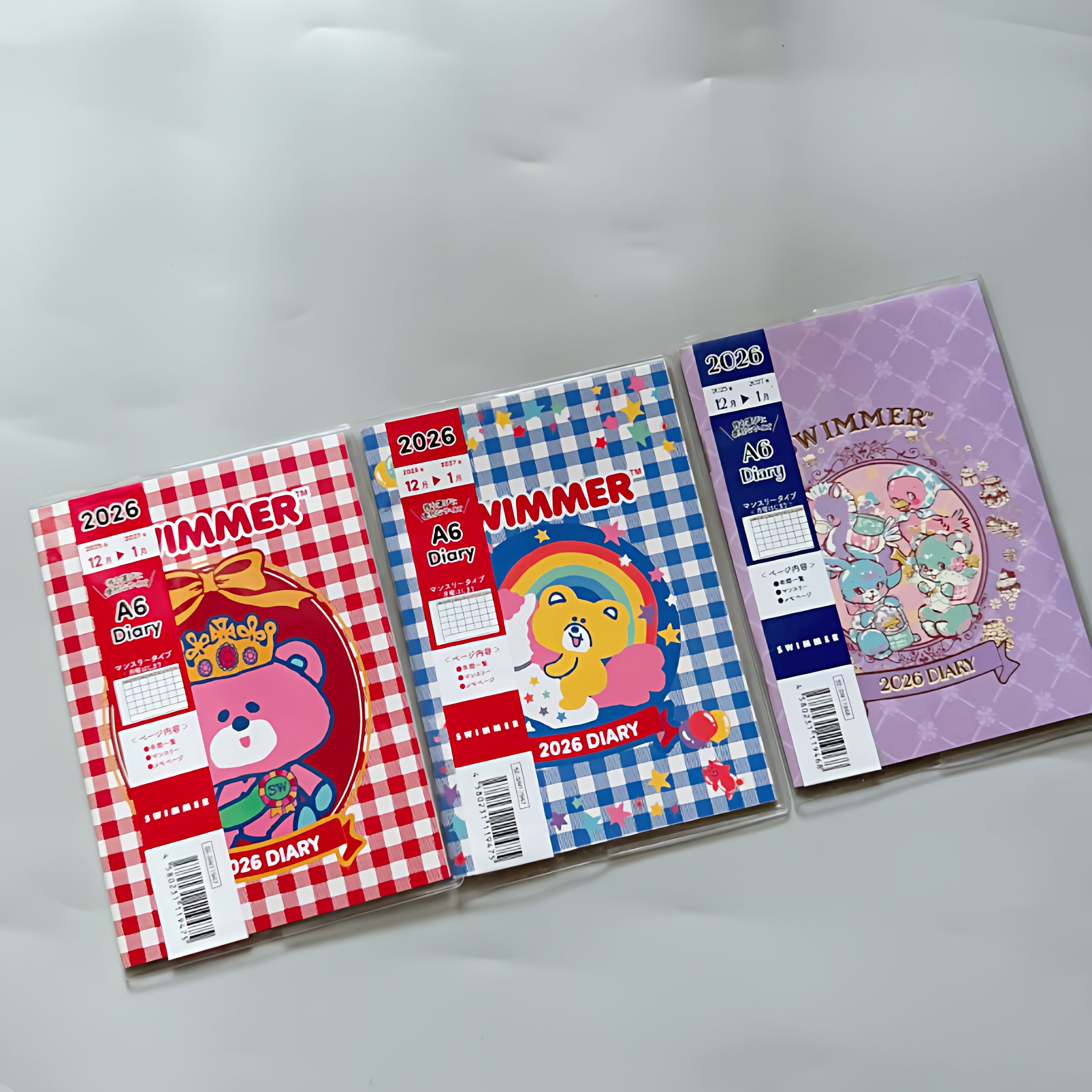 满38元包邮2026日本可爱卡通swimmer卡通手账日程记事本,文具电教/文化用品/商务用品,手帐/日程本/计划本,淘宝优惠券,粉丝福利购,淘宝优惠卷