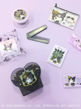 满38元包邮正品三丽鸥暗黑库洛米20周年PVC收纳卡零钱包梳子镜子