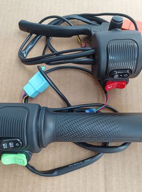 适用爱玛电动车爱朵QB33露娜WB30露娜W303爱琪左右组合开关转把手