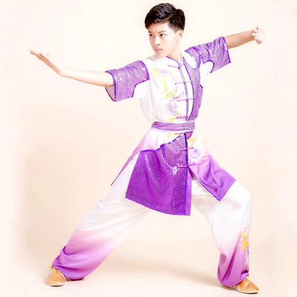 嘉远航成人儿童武术服男刺绣龙表演服学生体考彩服比赛服南拳竞赛