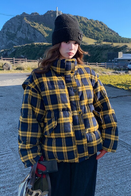 90绒！新品格子加厚羽绒服2C298-w419P335K468,女装羽绒服,2C298