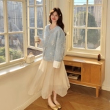 风网纱双层刺绣绣珠休闲款外套仙气上衣W430p185k298，女装短外套，2C298