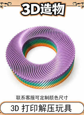 跨境新品Squishy Loopz 螺旋3d打印解压玩具系列伸缩乐套装工艺品