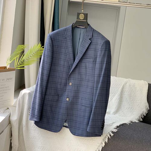 休闲舒适经典格纹男士西装D2504